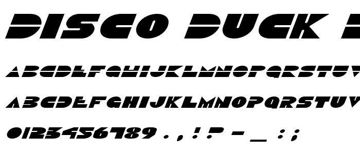 Disco Duck ExpItalic font